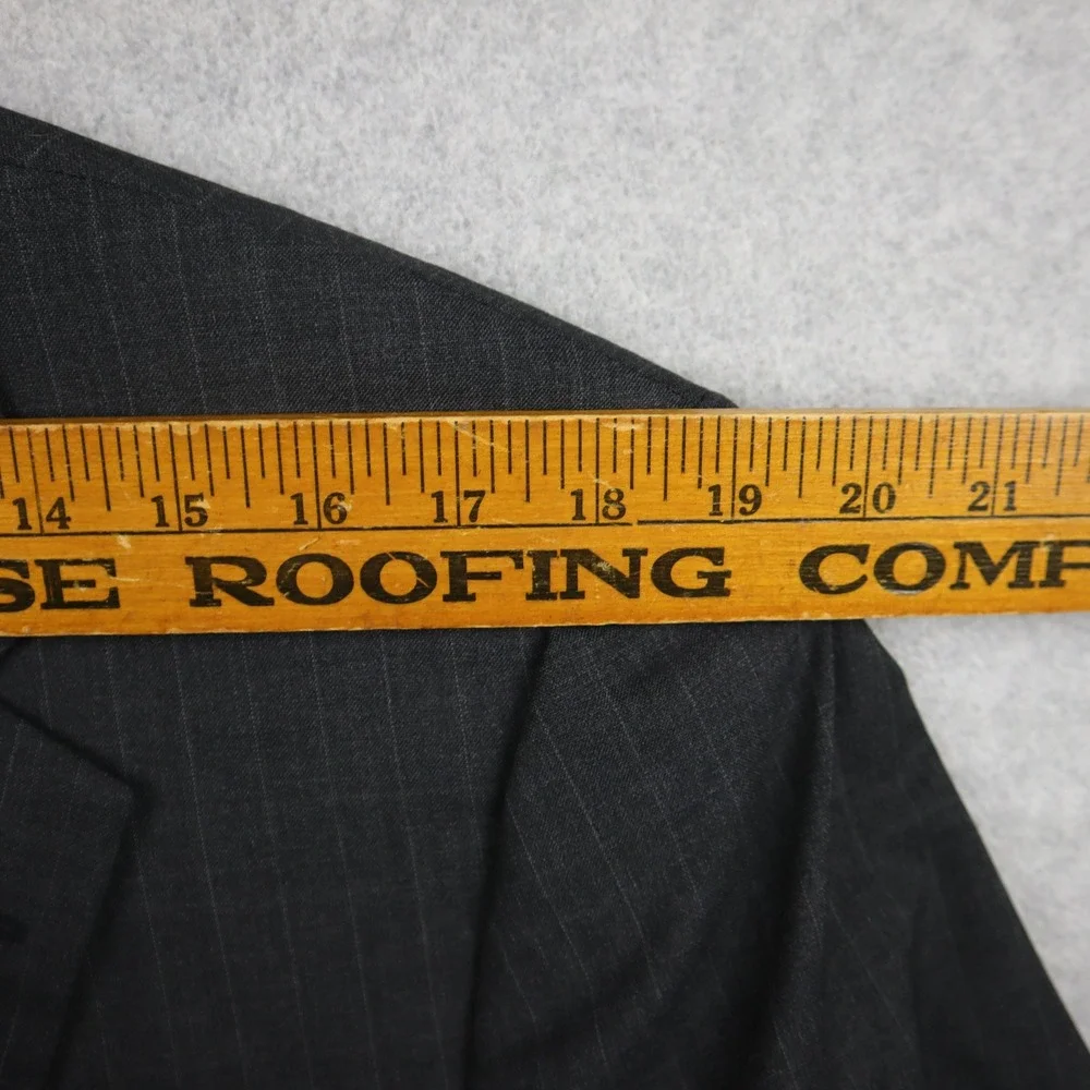 Brooks Brothers Blazer Mens 40S Brooksease Charcoal Grey Wool Pinstripe Made USA